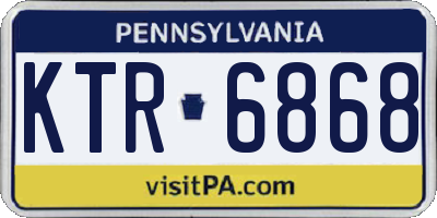 PA license plate KTR6868