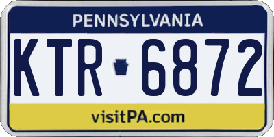 PA license plate KTR6872