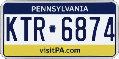 PA license plate KTR6874