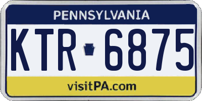 PA license plate KTR6875