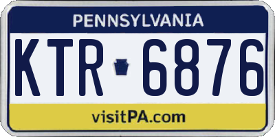 PA license plate KTR6876