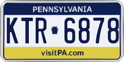 PA license plate KTR6878