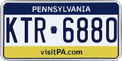 PA license plate KTR6880