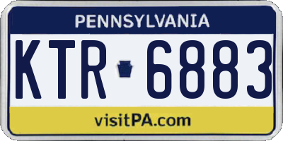 PA license plate KTR6883