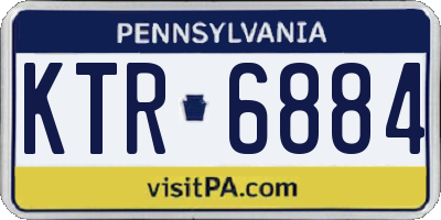 PA license plate KTR6884