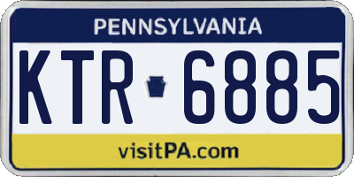 PA license plate KTR6885