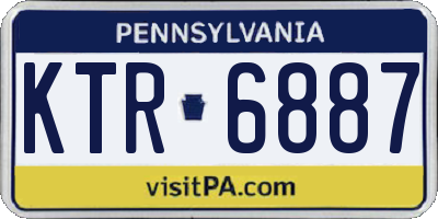 PA license plate KTR6887