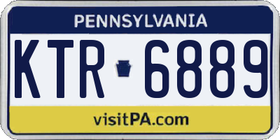 PA license plate KTR6889