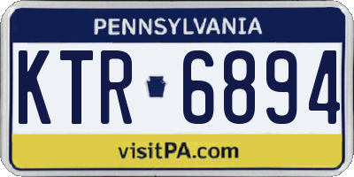 PA license plate KTR6894