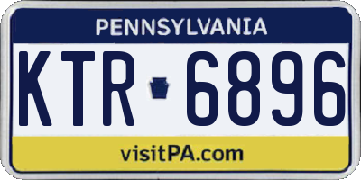 PA license plate KTR6896