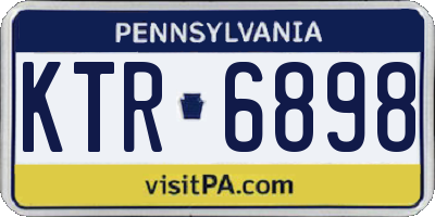 PA license plate KTR6898