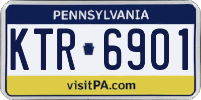 PA license plate KTR6901