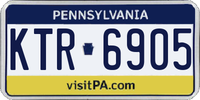 PA license plate KTR6905