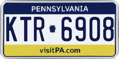PA license plate KTR6908
