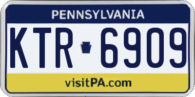 PA license plate KTR6909