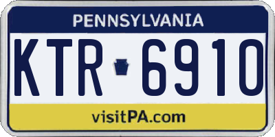 PA license plate KTR6910