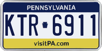 PA license plate KTR6911