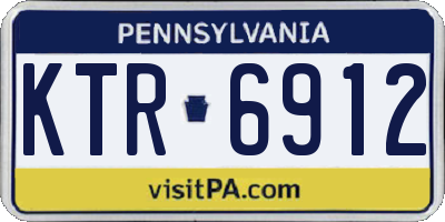 PA license plate KTR6912