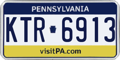 PA license plate KTR6913