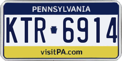 PA license plate KTR6914