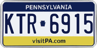 PA license plate KTR6915