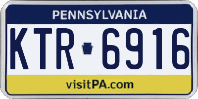 PA license plate KTR6916
