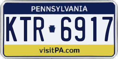 PA license plate KTR6917