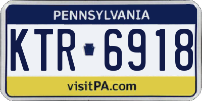 PA license plate KTR6918