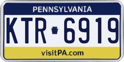PA license plate KTR6919