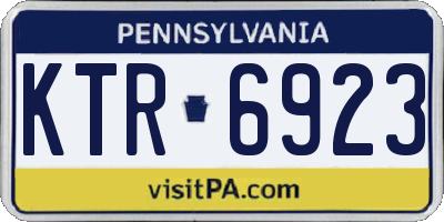 PA license plate KTR6923