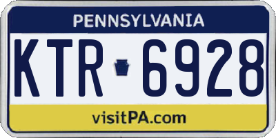 PA license plate KTR6928