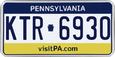 PA license plate KTR6930