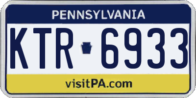 PA license plate KTR6933