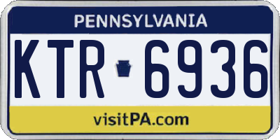 PA license plate KTR6936