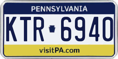 PA license plate KTR6940