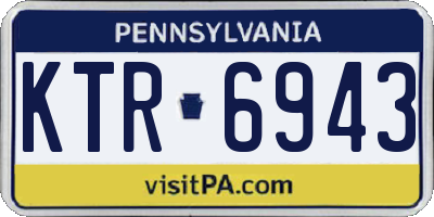 PA license plate KTR6943
