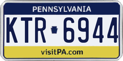 PA license plate KTR6944