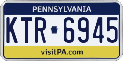 PA license plate KTR6945