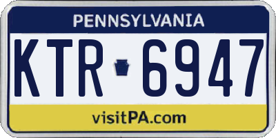 PA license plate KTR6947