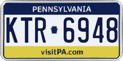 PA license plate KTR6948