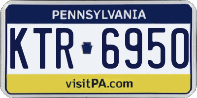 PA license plate KTR6950