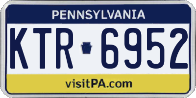 PA license plate KTR6952