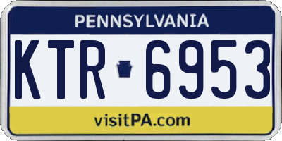 PA license plate KTR6953