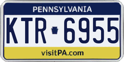 PA license plate KTR6955