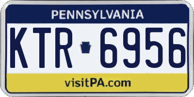 PA license plate KTR6956