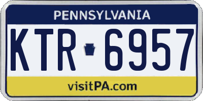 PA license plate KTR6957