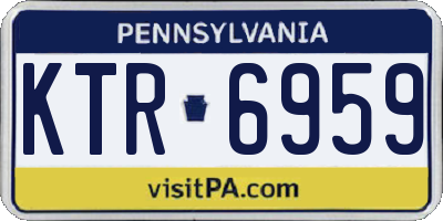 PA license plate KTR6959