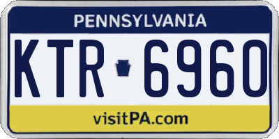 PA license plate KTR6960