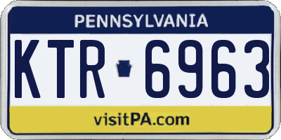 PA license plate KTR6963