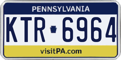 PA license plate KTR6964